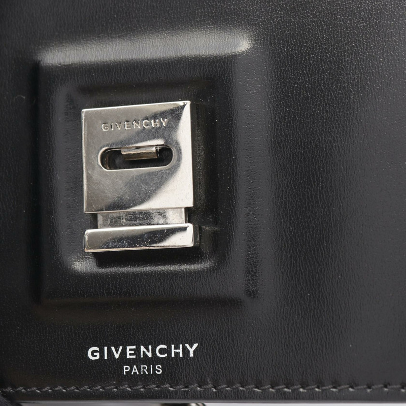 GIVENCHY BOW CUT 鏈條單肩包 皮革 黑色 二手 女士斜背包-9