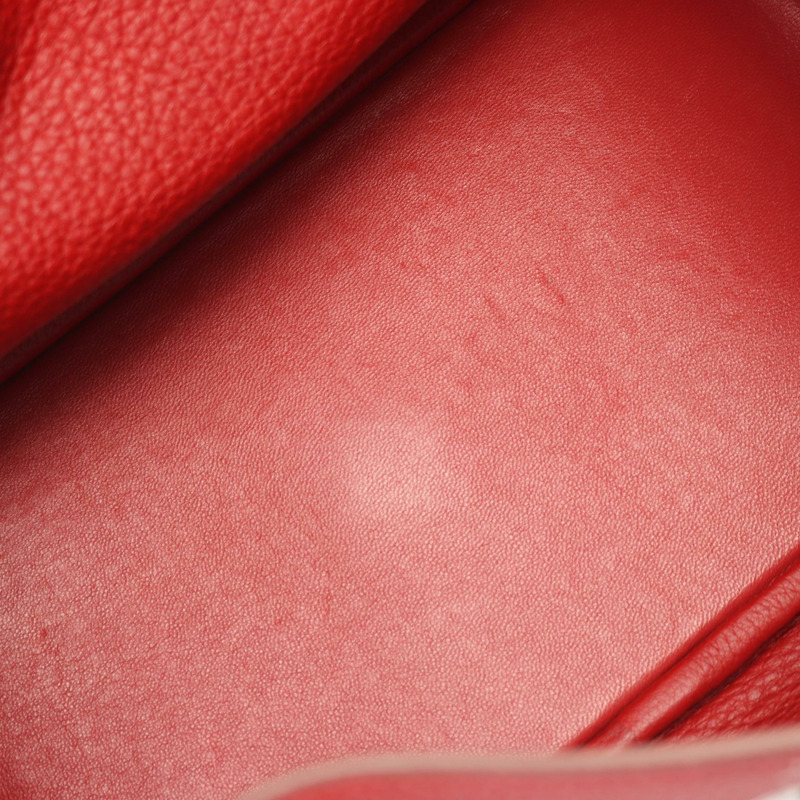 HERMES Lindy 30 單肩包 L Taurillon Clemence 紅色 garance 二手 SHW-7