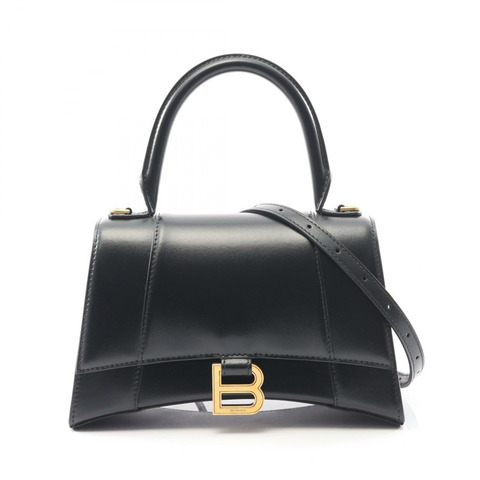 BALENCIAGA Hourglass 小號斜背包 手提包 593546 皮革 黑色 全新