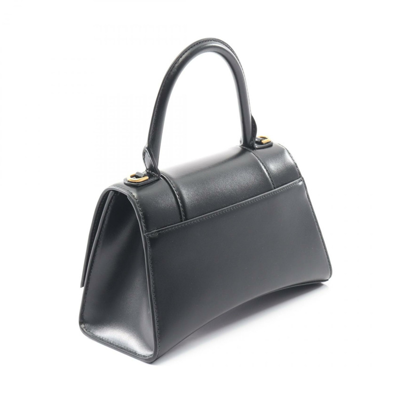 BALENCIAGA Hourglass 小號斜背包 手提包 593546 皮革 黑色 全新-1