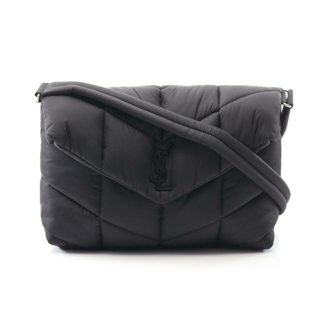 SAINT LAURENT PARIS 絎縫單肩包 733630 尼龍 黑色 全新 女款