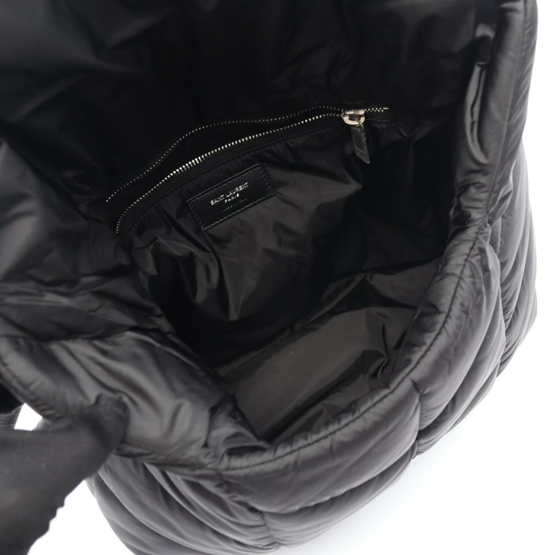 SAINT LAURENT PARIS 絎縫單肩包 733630 尼龍 黑色 全新 女款-2