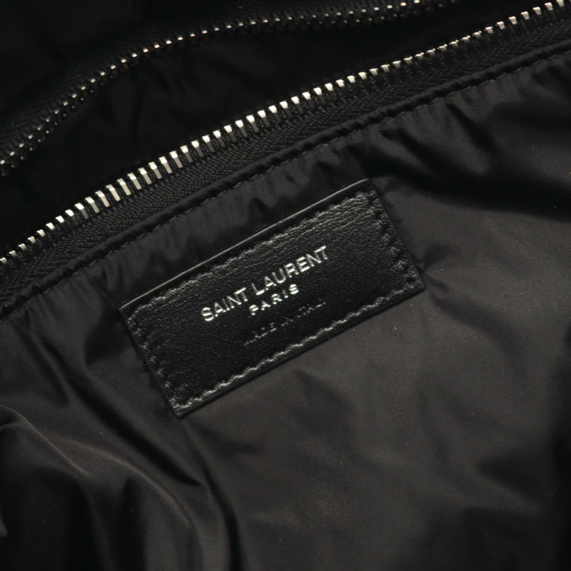 SAINT LAURENT PARIS 絎縫單肩包 733630 尼龍 黑色 全新 女款-3