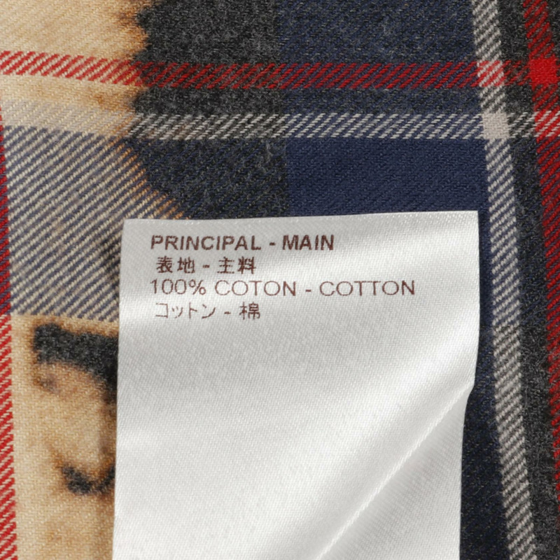 LOUIS VUITTON 襯衫上衣外套棉質灰色格紋二手男款 M 碼-3