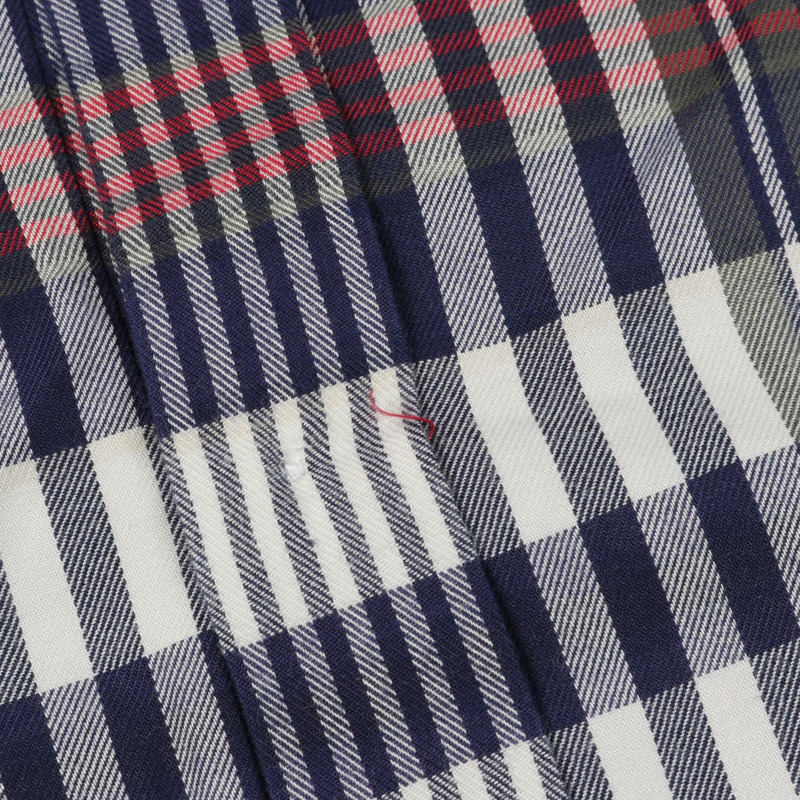 LOUIS VUITTON 襯衫上衣棉質藍色紅色格子圖案二手男款 L 碼 LV-9