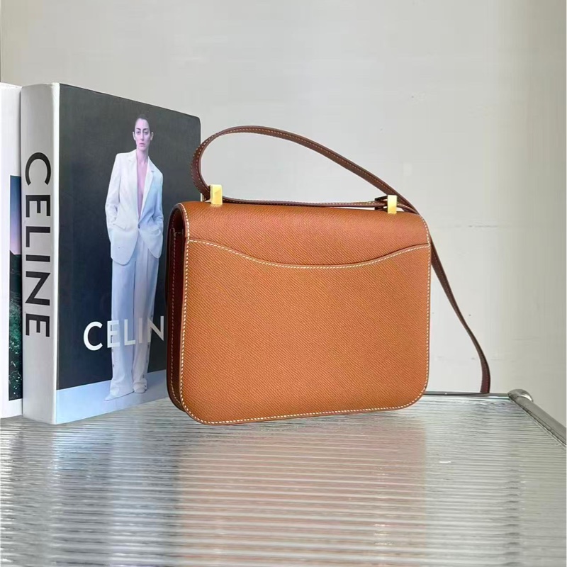 99🆕 Hermes/愛馬仕康康24金棕 Epsom 皮金扣 U 刻,尺寸:23*15*5cm-1