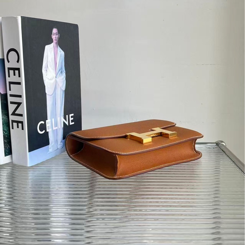 99🆕 Hermes/愛馬仕康康24金棕 Epsom 皮金扣 U 刻,尺寸:23*15*5cm-3