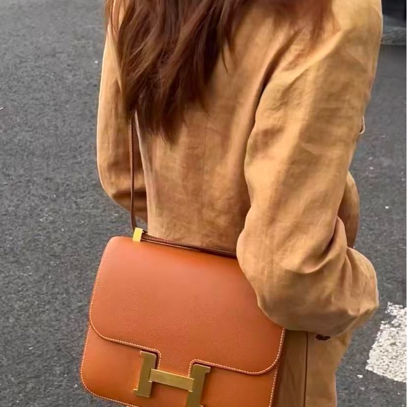 99🆕 Hermes/愛馬仕康康24金棕 Epsom 皮金扣 U 刻,尺寸:23*15*5cm-4
