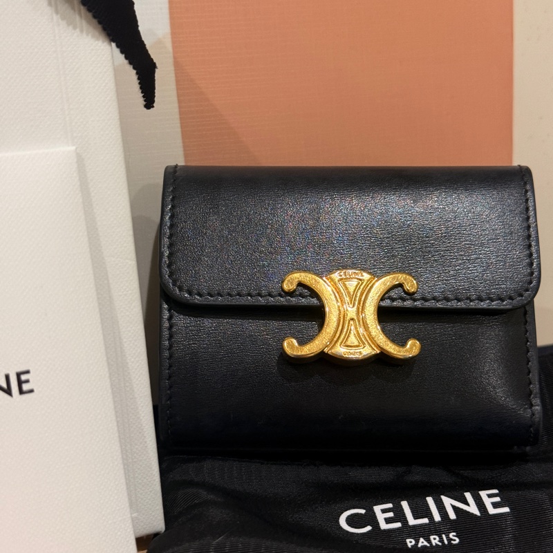 Celine TRIOMPHE配零錢袋短款錢包-5