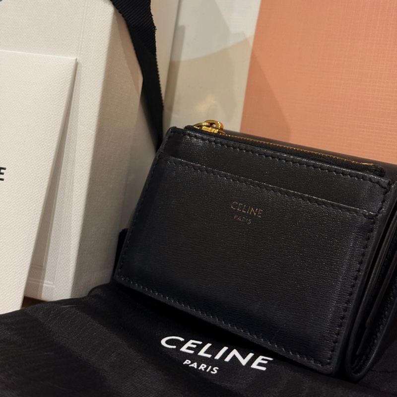 Celine TRIOMPHE配零錢袋短款錢包-6