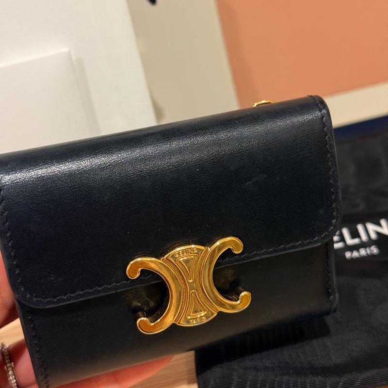 Celine TRIOMPHE配零錢袋短款錢包-10