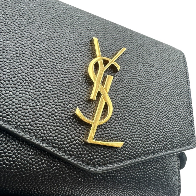 【美收精品 YSL 黑色短夾 B-868【隔月月中將轉賣至日本 上架期限30天】-5