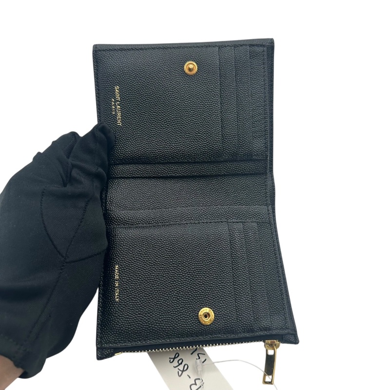 【美收精品 YSL 黑色短夾 B-868【隔月月中將轉賣至日本 上架期限30天】-11