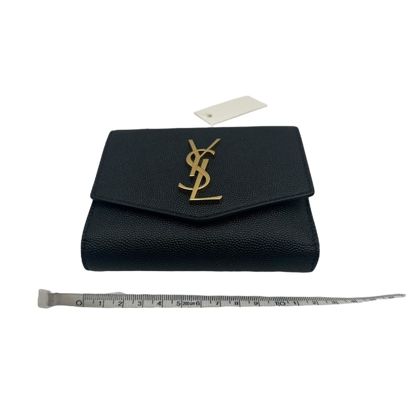 【美收精品 YSL 黑色短夾 B-868【隔月月中將轉賣至日本 上架期限30天】-12