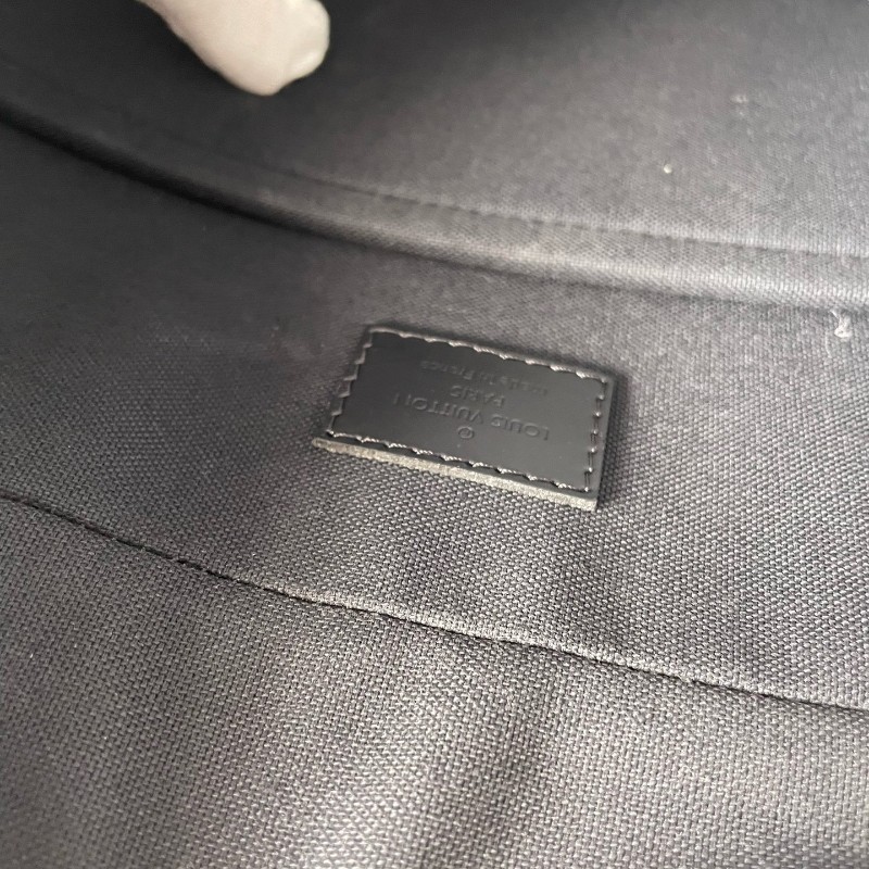 LV路易威登黑色棋盤格city keepall 雙層男士公文包旅行包 電腦公事包-7