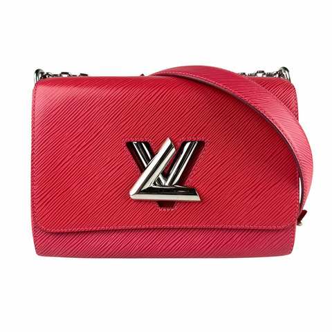 Louis Vuitton Epi Twist MM 紅色皮革肩背包，女士，z7153