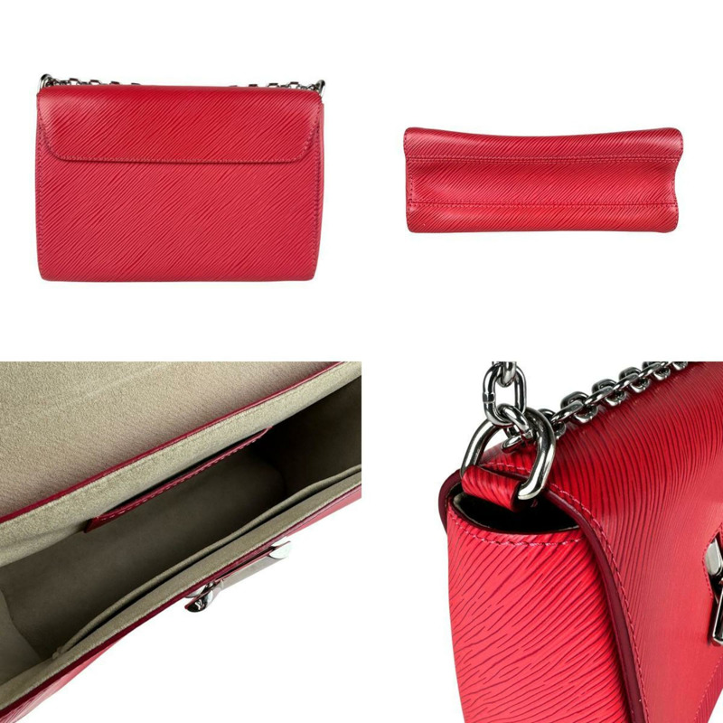 Louis Vuitton Epi Twist MM 紅色皮革肩背包,女士,z7153-2