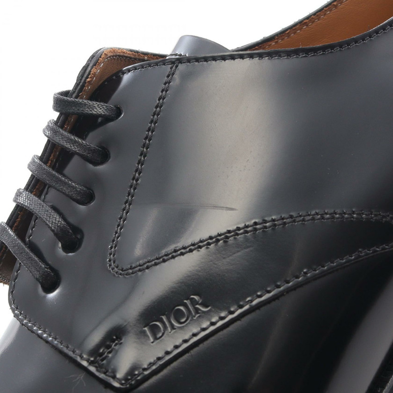 迪奧黑色二手男士皮樂福鞋-8