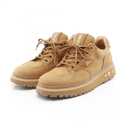 LOUIS VUITTON LV NBA Aves Line 運動鞋皮革米色二手男款 #8.5 LV