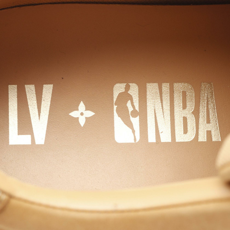 LOUIS VUITTON LV NBA Aves Line 運動鞋皮革米色二手男款 #8.5 LV-4