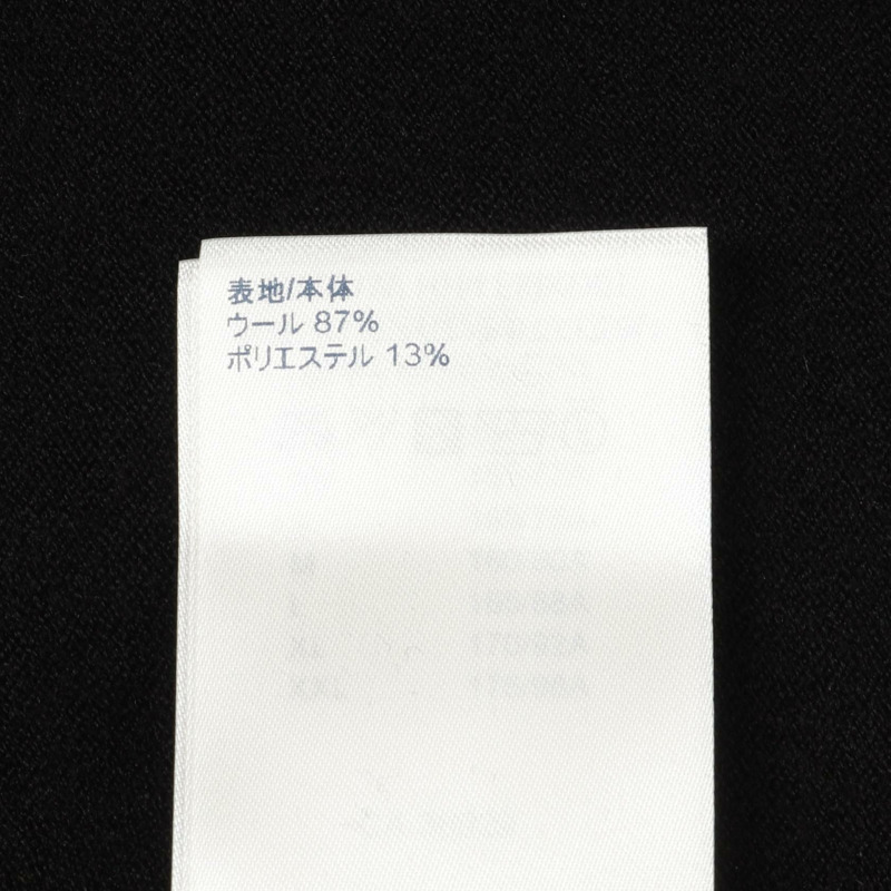 LOUIS VUITTON 補丁設計洋裝針織羊毛黑色二手女士 LV 尺寸 L-3