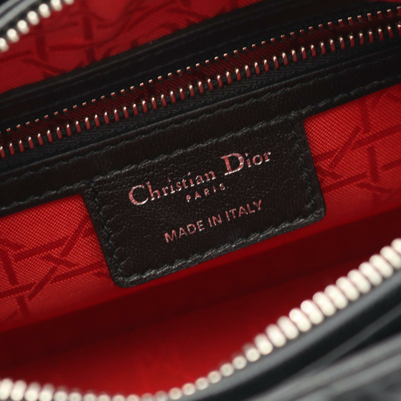 Christian Dior LADY DIOR Cannage 單肩包 手提包 皮革 黑色 二手 女士-3