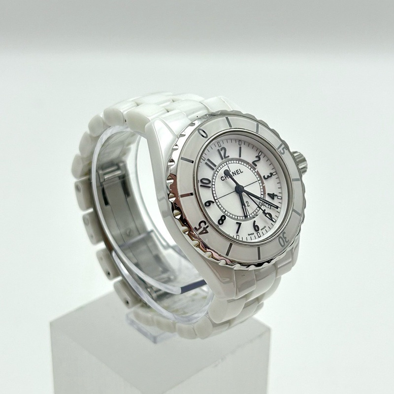 Chanel 香奈兒J12 腕錶 /H0968白陶瓷精鋼/98新美品-3