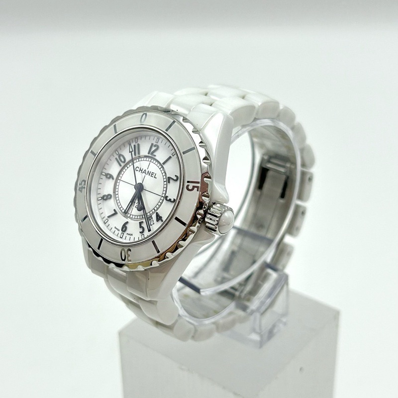 Chanel 香奈兒J12 腕錶 /H0968白陶瓷精鋼/98新美品-4