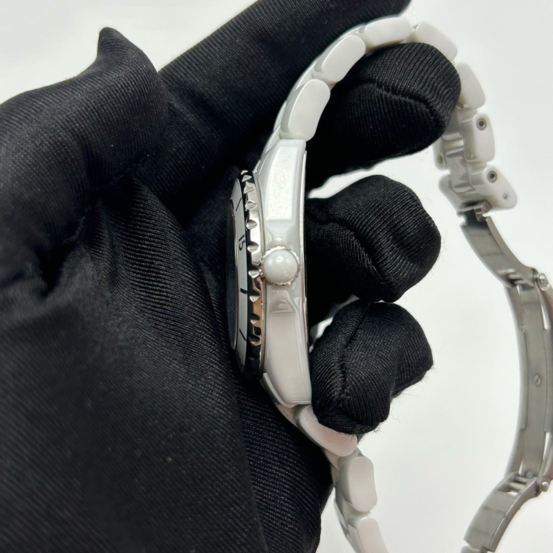 Chanel 香奈兒J12 腕錶 /H0968白陶瓷精鋼/98新美品-6