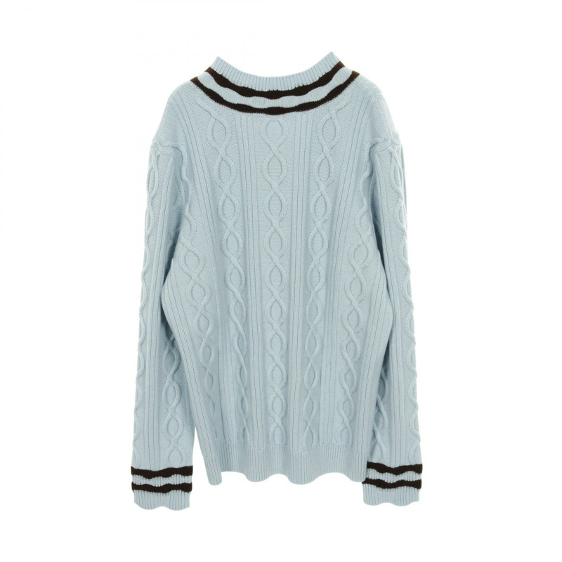 LOUIS VUITTON 針織衫 羊毛衫 藍色 棕色 二手 男款 M 碼 LV-1