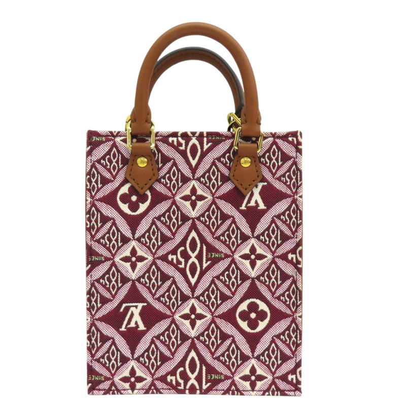 酒紅色 帆布 Petit Sac Plat 1854 肩背包 M69846 [LV Louis Vuitton 路易威登] M69846-1