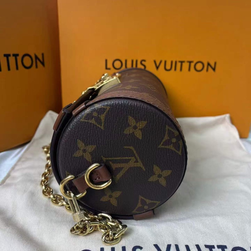 LV PAPILLONTRUNK老花圓筒肩背斜背包20*9*9 99新配件塵袋-2