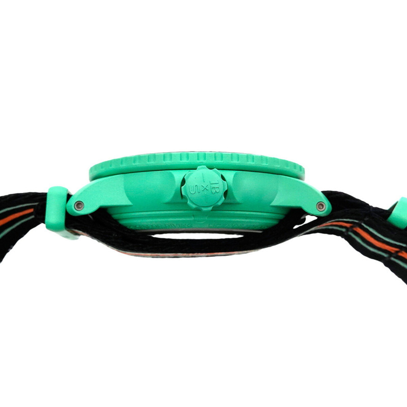Swatch Blancpain x Fifty Fathoms Pacific Ocean SO35I100 男士腕錶帶日期顯示,綠色,自動機芯-6