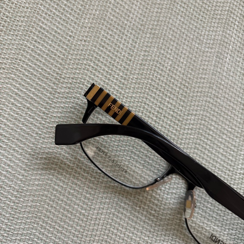 Fendi 黑色不鏽鋼光學鏡架-2