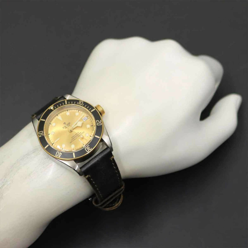 帝舵 Heritage Black Bay 41 雙色男錶 79733N 黃金(黃金)黃色自動機芯-3