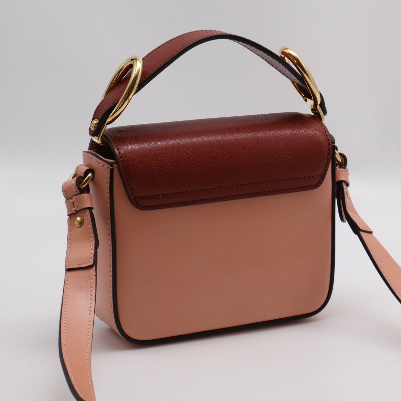 Chloe 經典 C Bag - mini棗紅珊瑚粉-1