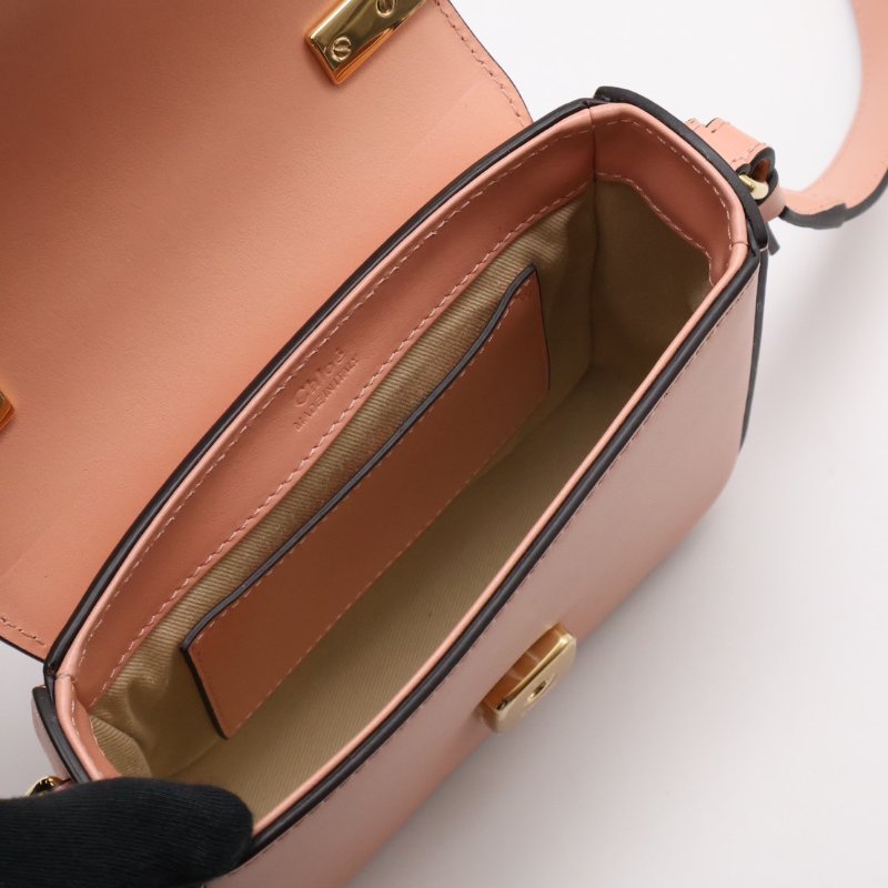 Chloe 經典 C Bag - mini棗紅珊瑚粉-2