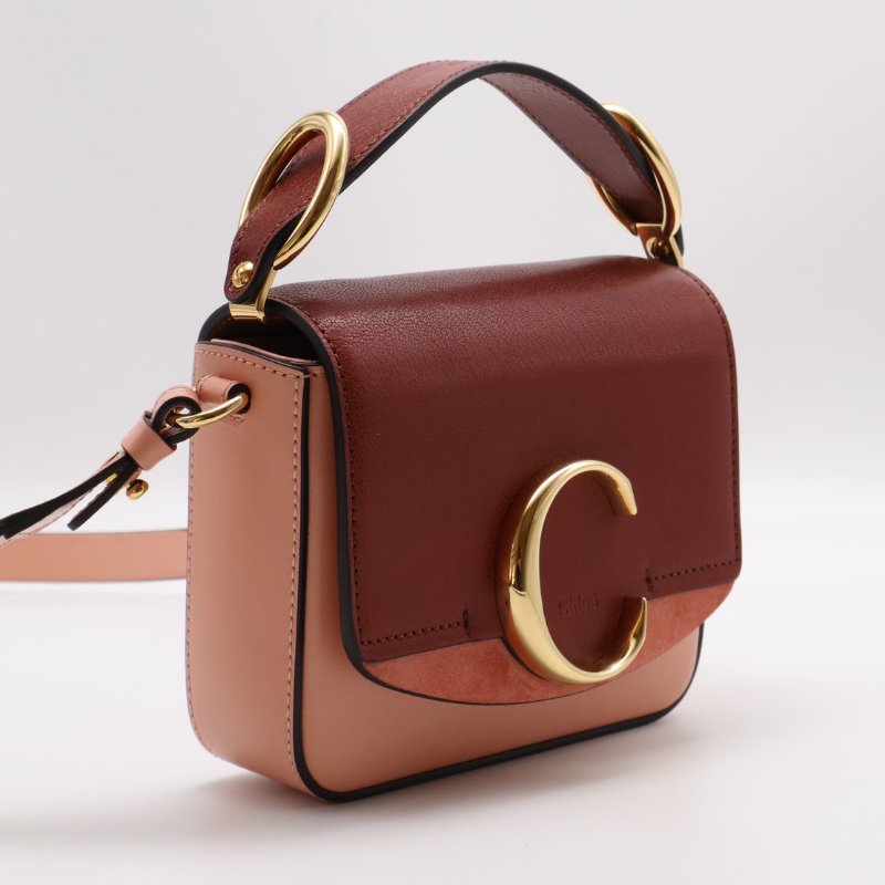 Chloe 經典 C Bag - mini棗紅珊瑚粉-6