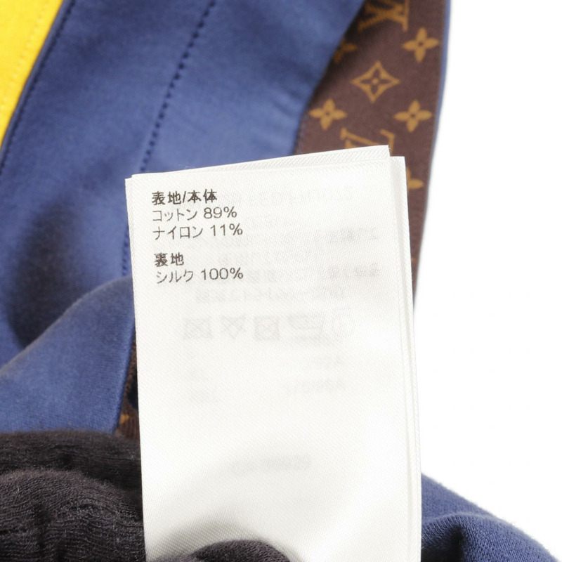 LOUIS VUITTON 拉鍊口袋束腰連身裙 RW222B FED FNJD72 棉絲二手女士 LV-4