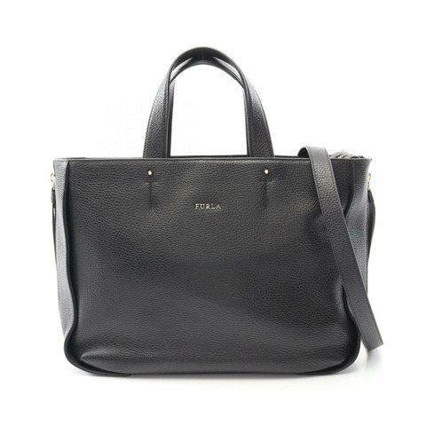 Furla 手提包 肩背包 皮革 黑色 二手 女士 斜背包