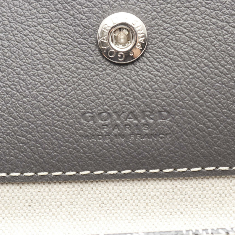 GOYARD Saint Louis PM 手提包 單肩包 帆布 皮革 灰色 白色 二手 女士-3