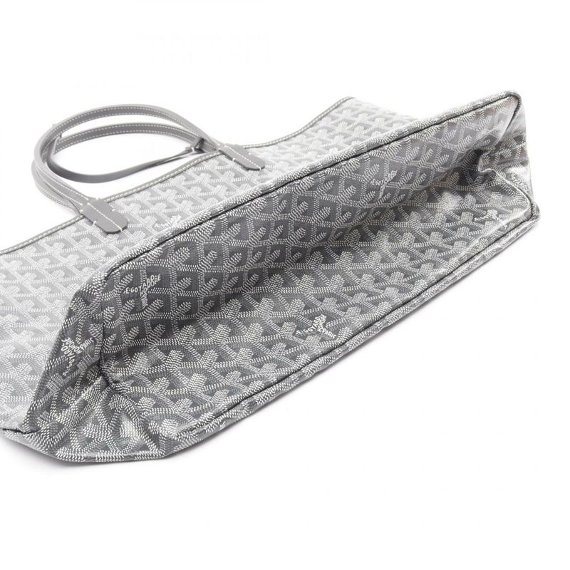 GOYARD Saint Louis PM 手提包 單肩包 帆布 皮革 灰色 白色 二手 女士-5