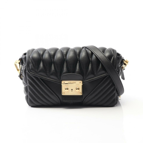 Miu Miu NAPPA BIKER 單肩斜背包 5BD062 皮革 黑色 二手 女款