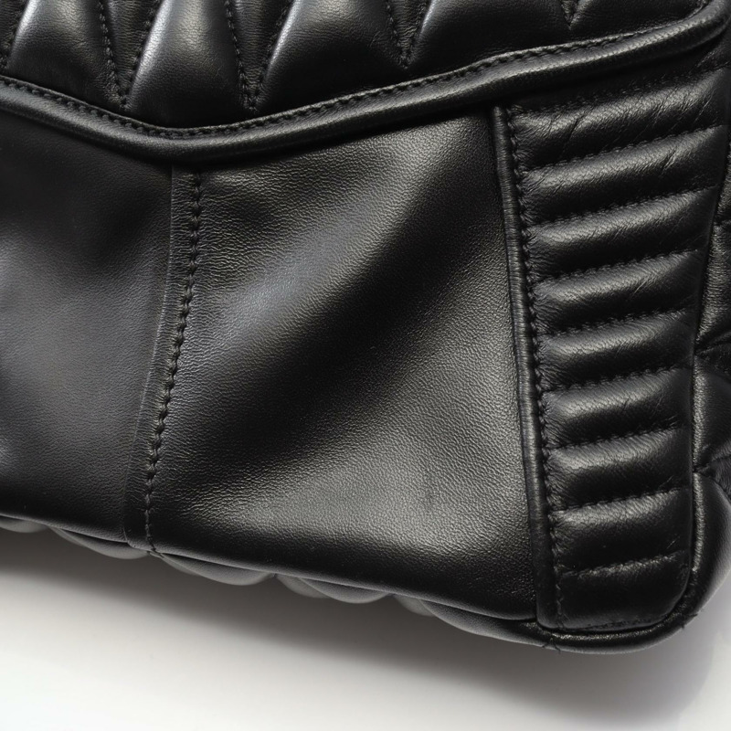 Miu Miu NAPPA BIKER 單肩斜背包 5BD062 皮革 黑色 二手 女款-5