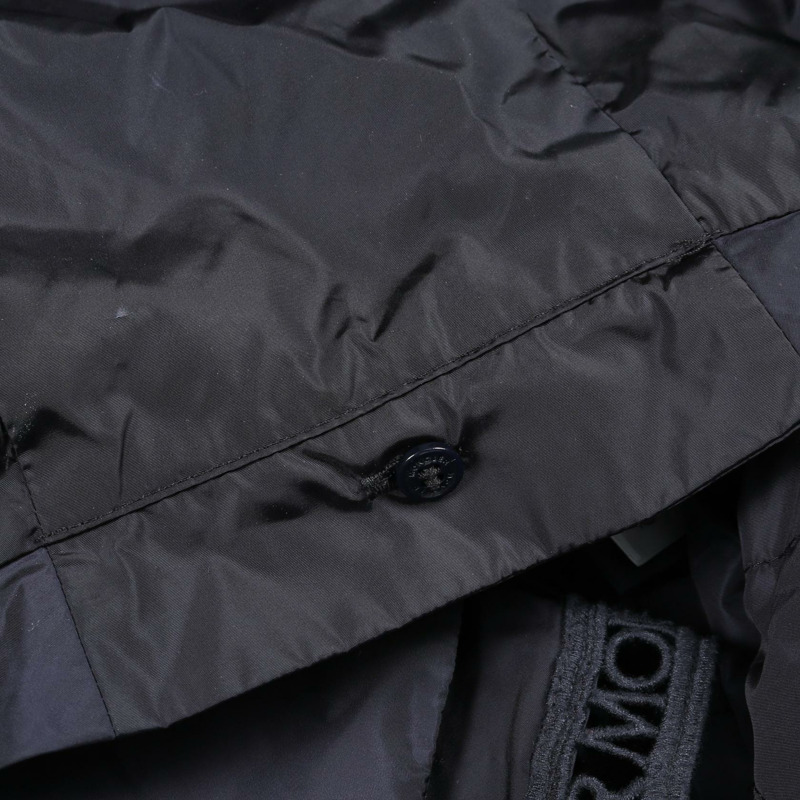 MONCLER LOTY 尼龍連帽夾克，腰部抽繩，海軍藍 #0 二手女款-5