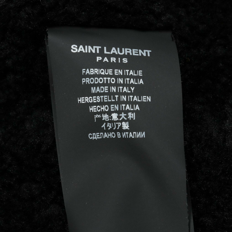 SAINT LAURENT PARIS 雙排扣豌豆大衣 羊毛 黑色 44 碼 二手男式-5
