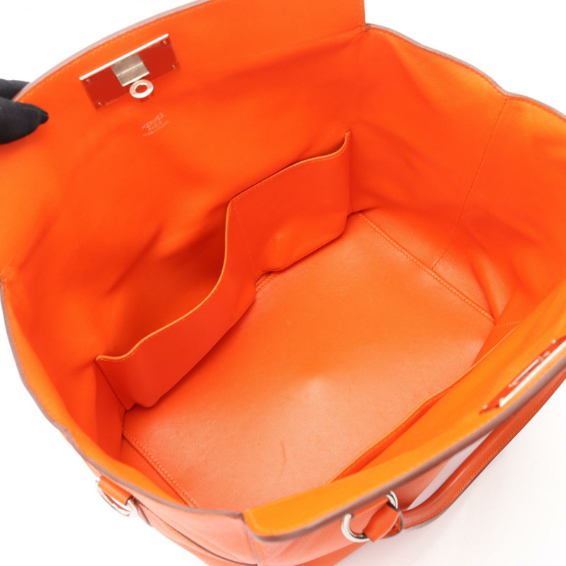 HERMES Toolbox 26 單肩包 T Evercolor 皮革 橙色罌粟花 二手 SHW-2