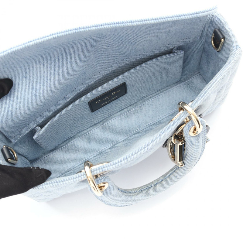 Christian Dior Lady D-Joy 中斜背包 手提包 M0540WTJA-M929 牛仔藍-2