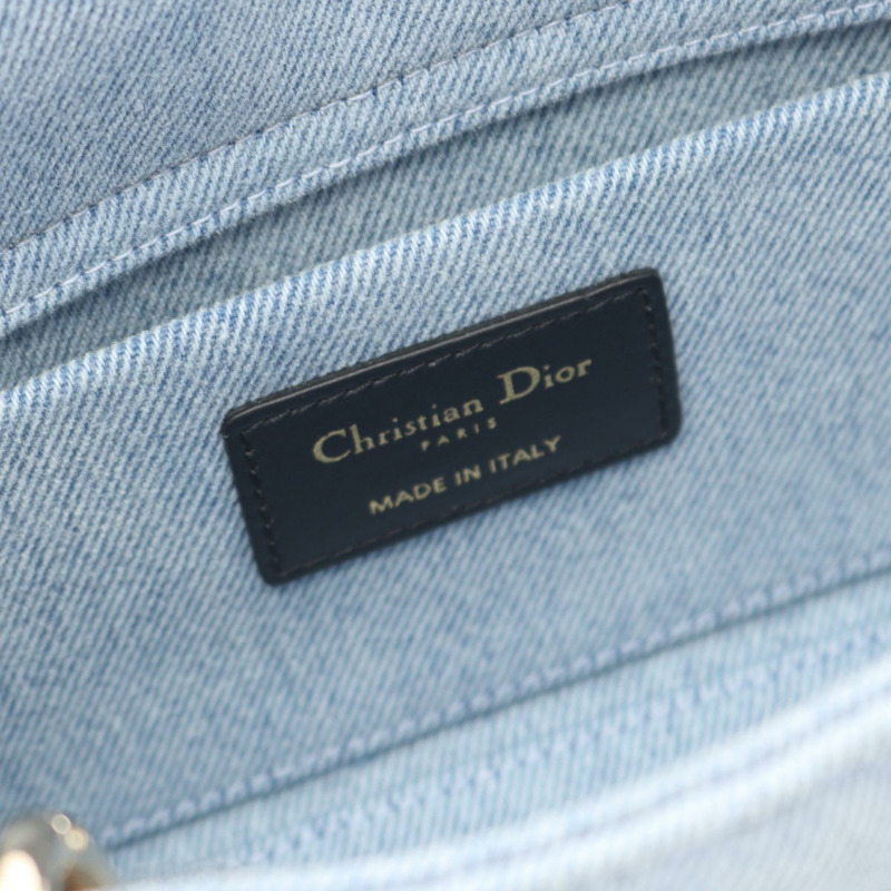 Christian Dior Lady D-Joy 中斜背包 手提包 M0540WTJA-M929 牛仔藍-3