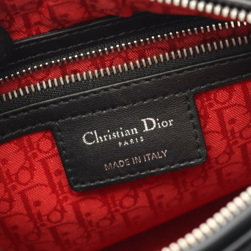 Christian Dior LADY DIOR Cannage 單肩包 手提包 皮革 黑色 二手 女士-3